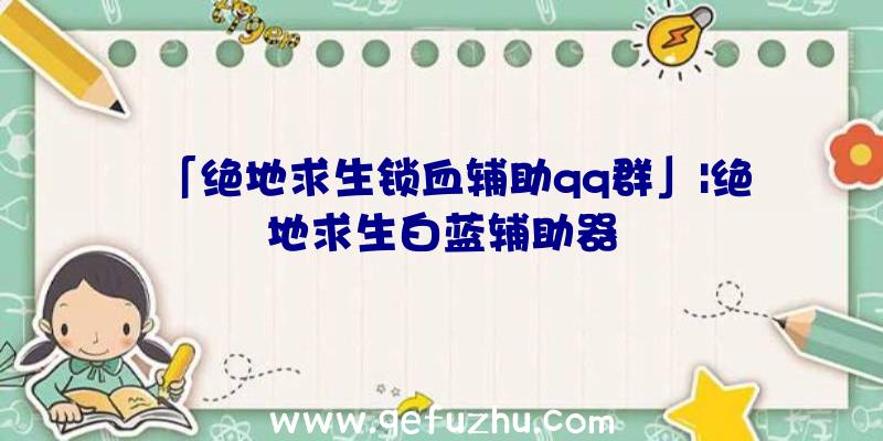 「绝地求生锁血辅助qq群」|绝地求生白蓝辅助器